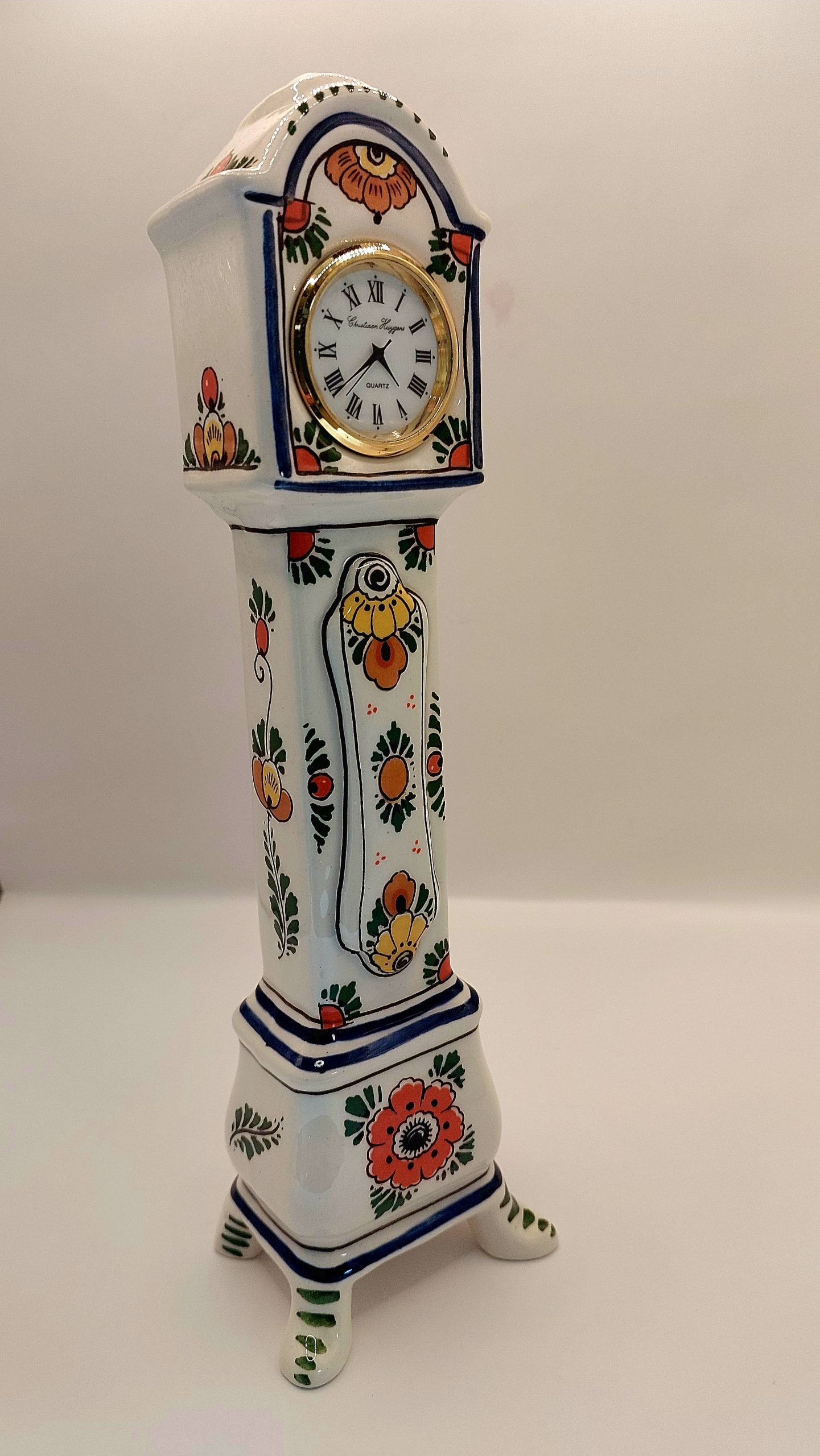 Christiaan Huygens Ceramic Miniature Grandfather Clock
