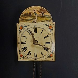 Haas Clock - Mechanical Movement - Hand Painted Golf Theme