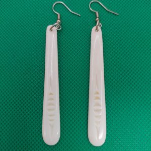 Bone Earrings with Stirling Silver Hooks