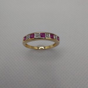 9ct Gold Ruby and Diamond Ring